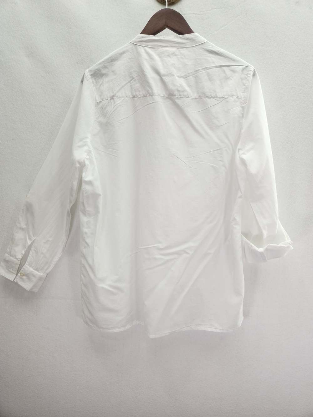 Women's White Eyelet Tunic Top - Lightweight Beach Shirt Size L 100% Cotton - Picture 7 of 13
